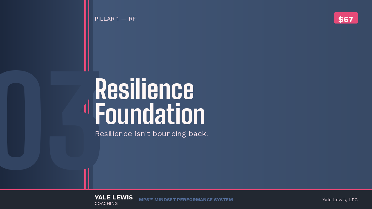 Resilience Foundation cover